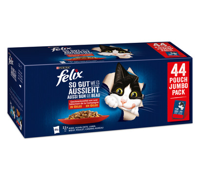 PURINA felix® Nassfutter für Katzen So gut wie es aussieht, 44 x 85 g
