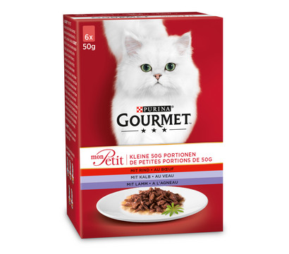 PURINA GOURMET™ Nassfutter für Katzen Mon Petit, 6 x 50 g