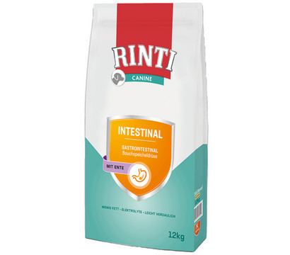 RINTI Canine Trockenfutter für Hunde Intestinal Bauchspeicheldrüse, Ente