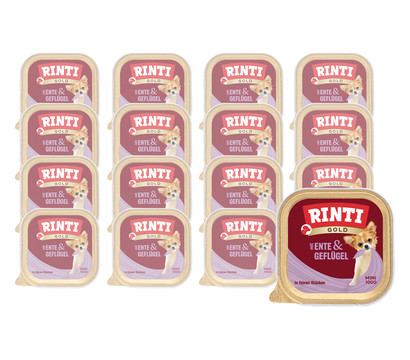 Rinti Gold Mini Nassfutter für Hunde, 16 x 100 g