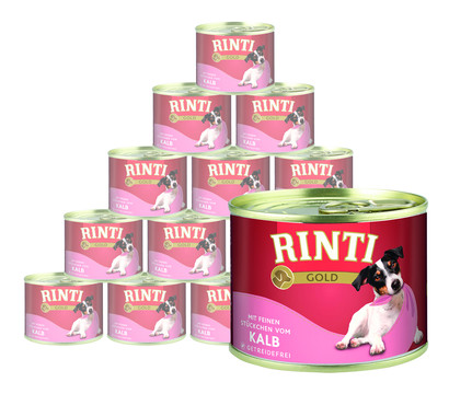 RINTI Gold Nassfutter für Hunde, 12 x 185 g