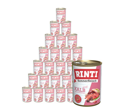 RINTI Kennerfleisch Nassfutter für Hunde, 24 x 400 g