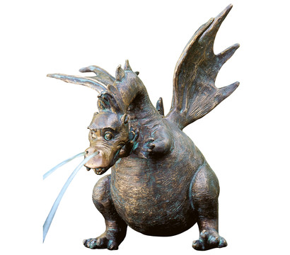Rottenecker Bronze-Figur Drusilla, wasserspeiend