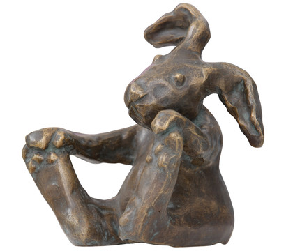 Rottenecker Bronze-Hase Kasper, 13 x 13 x 14 cm