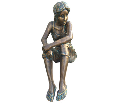 Rottenecker Bronze-Mädchen Carina, 26 x 14 x 25 cm