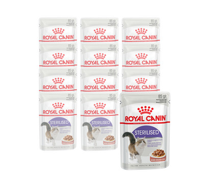 ROYAL CANIN® Nassfutter für Katzen Sterilised in Soße, 12 x 85 g