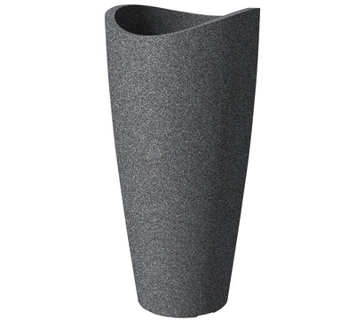 Scheurich Kunststoff-Vase Wave Globe High Slim, ca. Ø39,5/H80 cm, schwarz-granit