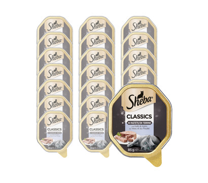 Sheba® Nassfutter für Katzen Classics in Pastete, 22 x 85 g
