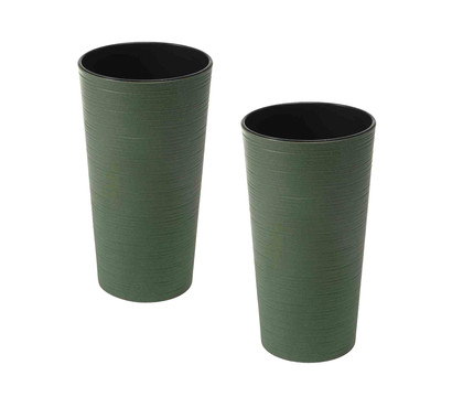 Siena Garden Kunststoff-Säulen ECO Locon, konisch, grün, ca. Ø30/H57 cm, 2er-Set