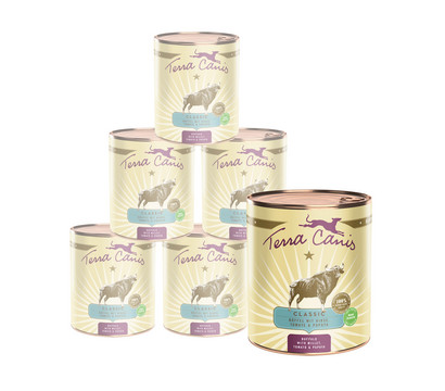 Terra Canis Nassfutter für Hunde Adult Menü, 6 x 800 g