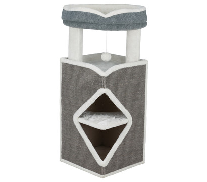Trixie Kratzturm Cat Tower Arma, grau/weiß, ca. B38/H98/T38 cm