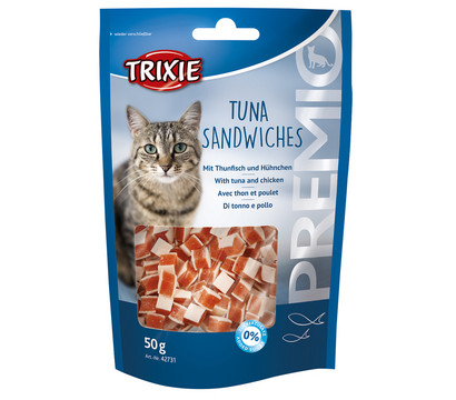 Trixie Premio Tuna Sandwiches Light, Katzensnacks, 50 g