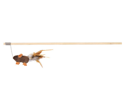 Trixie Spielangel mit Maus und Federn, 50 cm