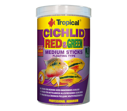 Tropical® Fischfutter Cichlid Red & Green Medium Sticks