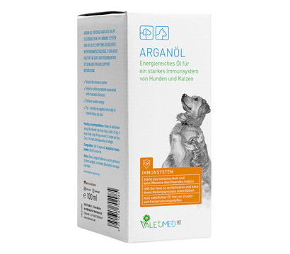 Valetumed Ergänzungsfutter für Hunde & Katzen Arganöl, 100 ml