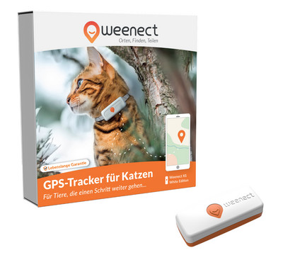 Weenect XS GPS-Tracker für Katzen, ca. B6,05/H2,45/T1,5 cm