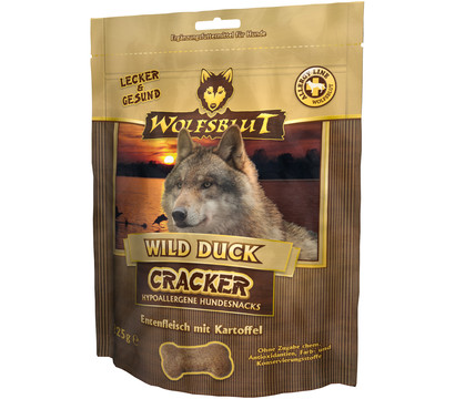 WOLFSBLUT Hundesnack Cracker Wild Duck Ente, 225 g