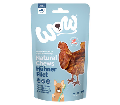 WOW® Hundesnack Natural Chews Hühnerfilet, Adult, 250 g