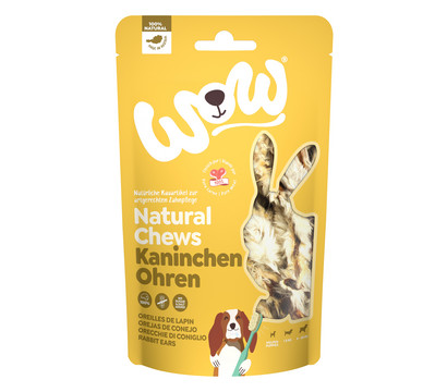 WOW® Hundesnack Natural Chews Kaninchenohren, 120 g