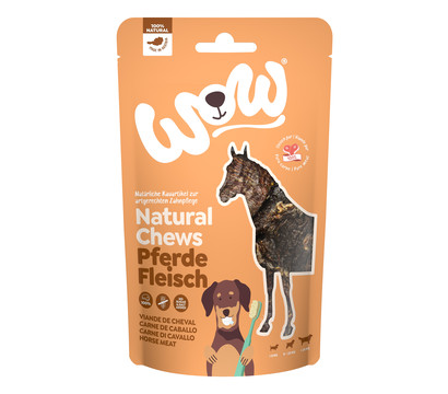 WOW® Hundesnack Natural Chews Pferdefleisch, Adult, 250 g