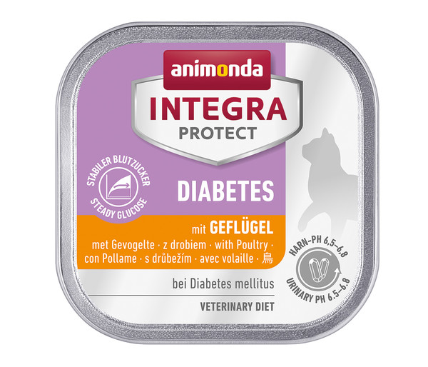 animonda INTEGRA PROTECT Nassfutter für Katzen Diabetes, Adult, Geflügel, 16 x 100 g