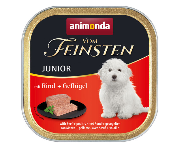 animonda VOM FEINSTEN Nassfutter für Hunde Junior, 22 x 150 g