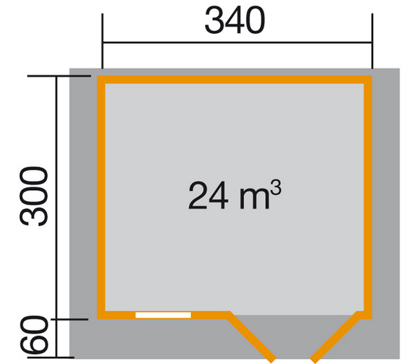 Weka Gartenhaus 109 Gr. 2, ca. B420/H266/T374 cm