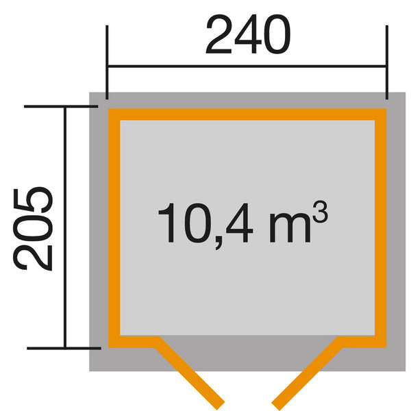 Weka Gartenhaus 122 Gr. 1, ca. B285/H249/T239 cm