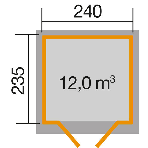 Weka Gartenhaus 122 Gr. 2, ca. B285/H249/T274 cm