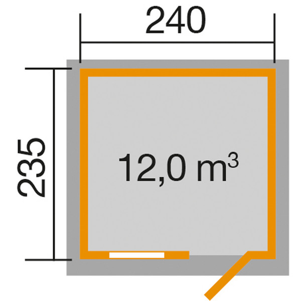 Weka Gartenhaus 123 Gr.2, ca. B306/H242/T274 cm