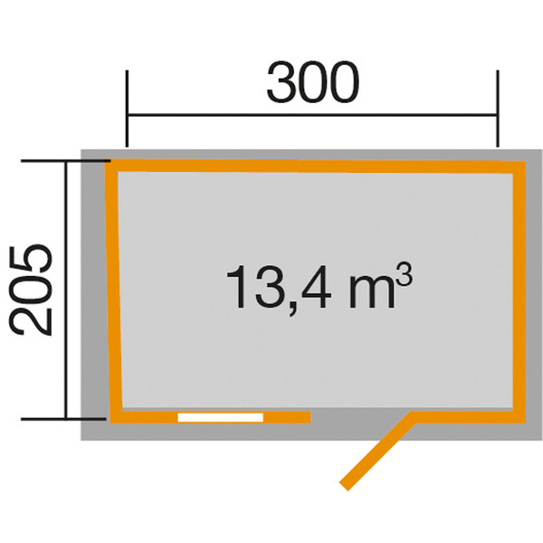 Weka Gartenhaus 123 Gr. 3, ca. B380/H253/T239 cm