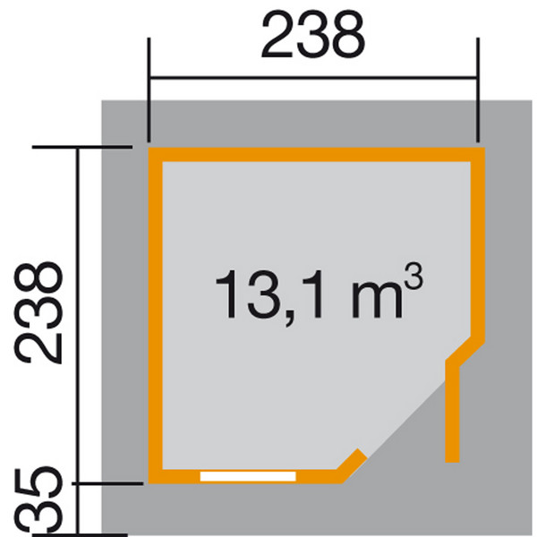 Weka Designhaus 213+ Gr. 1, ca. B278/H259/T278 cm