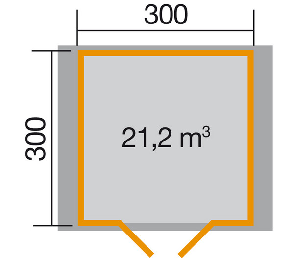 Weka Gartenhaus 132 A Gr. 3, ca. B342/H254/T334 cm