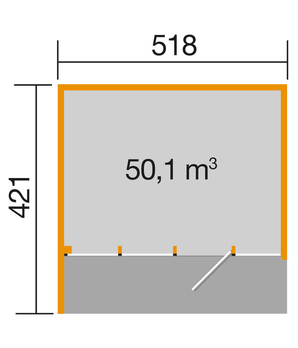 Weka Designhaus Cubilis 4.0, ca. B518/H245/T421 cm