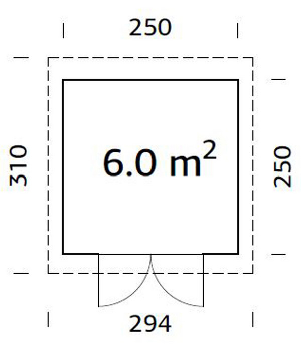 Palmako Gartenhaus Lara, ca. B294/H221/T310 cm