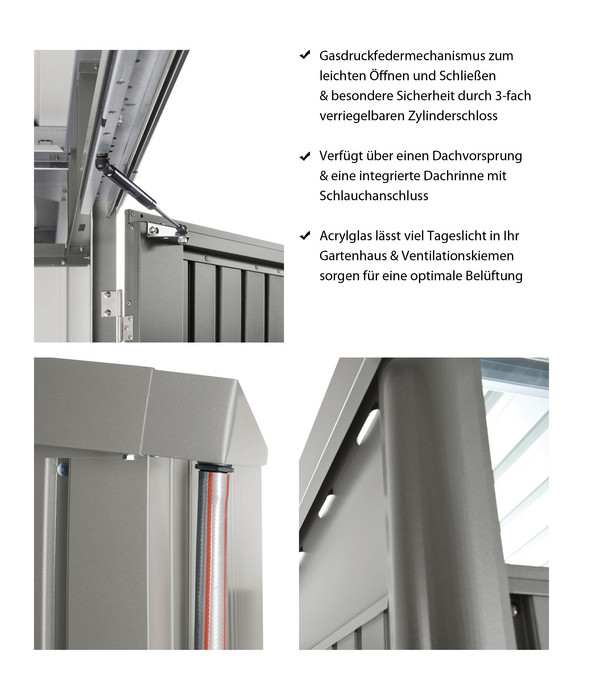 Biohort Gerätehaus AvantGarde® A7, ca. B260/H217/T300 cm