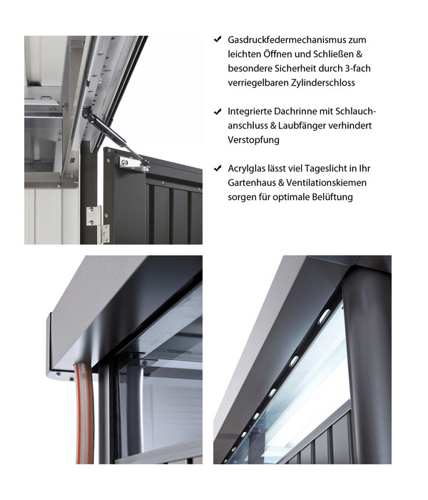 Biohort Gerätehaus HighLine H2, ca. B275/H222/T195 cm