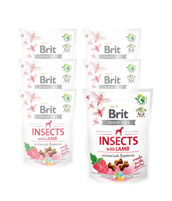 Brit Care Hundesnack Insects, Adult, 6 x 200 g