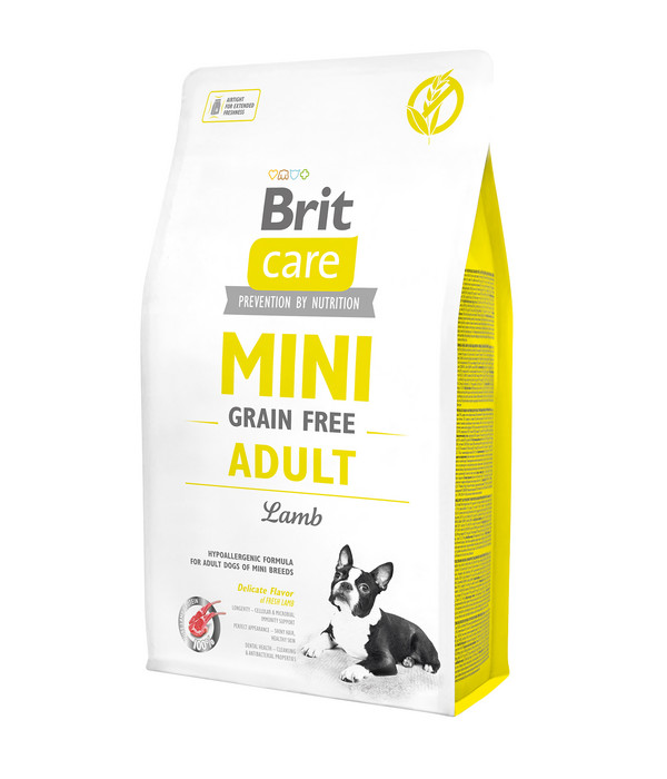 Brit Care Trockenfutter für Hunde, Mini, Adult, Lamm