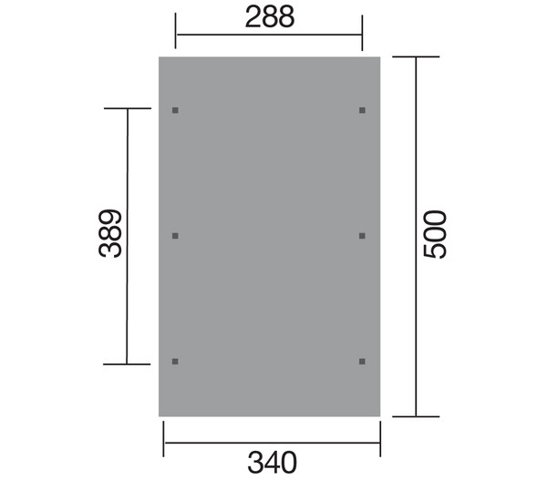 Weka Carport 611, ca. B358/H270/T500 cm