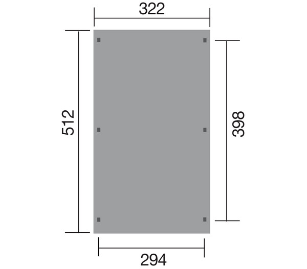 Weka Flachdach-Einzelcarport 617