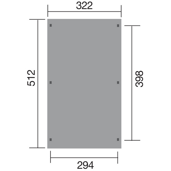 Weka Carport 617, ohne Dacheindeckung