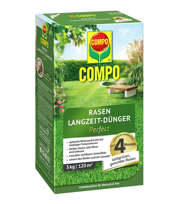 COMPO Rasen Langzeit-Dünger Perfect, 3 kg