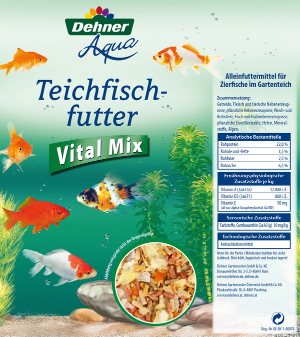Dehner Aqua Teichfischfutter Vital Mix, 170 g