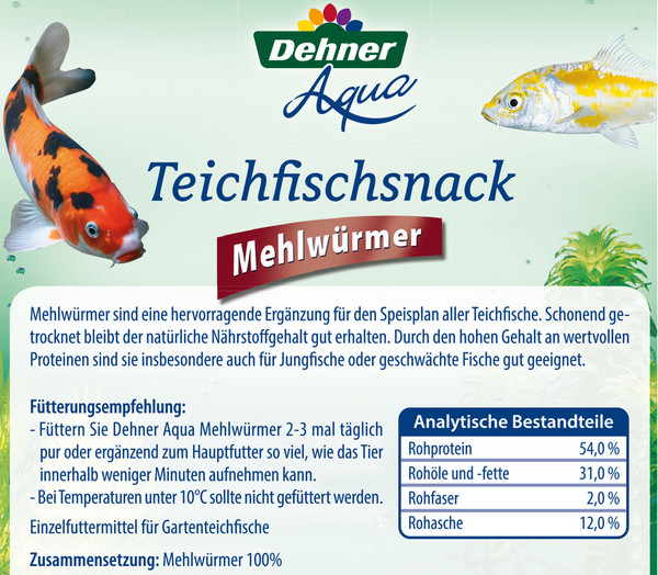 Dehner Aqua Teichfischsnack Mehlwürmer, 160 g