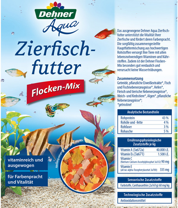 Dehner Aqua Zierfischfutter Flocken-Mix