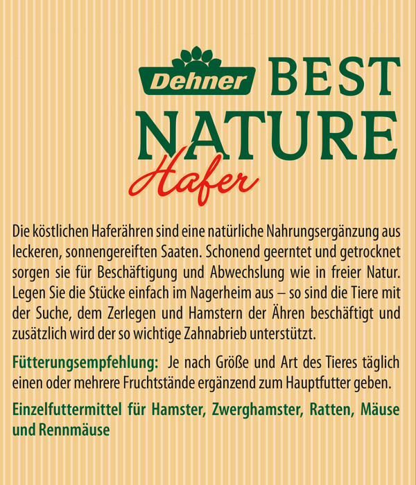 Dehner Best Nature Hafer, 75 g