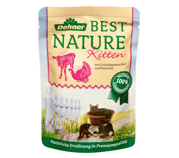 Dehner Best Nature Nassfutter für Katzen Kitten, 85 g