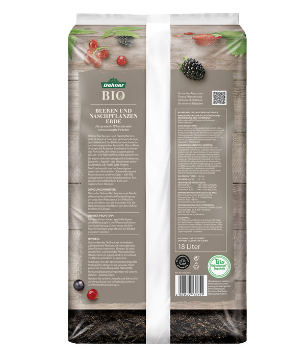 Dehner Bio Beeren- und Naschpflanzenerde, 18 l