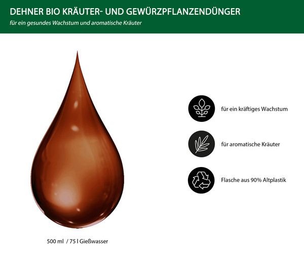 Dehner Bio Kräuter- und Gewürzpflanzen-Dünger, flüssig, 500 ml